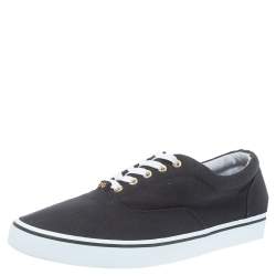 Pre Owned Dolce & Gabbana Black Canvas Low Top Sneakers Size 44