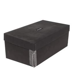 مملوكة مسبقًا Dolce & Gabbana Black/White Studded Leather Brogue Detail Fringe Oxfords Size 43