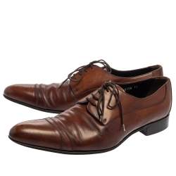 Dolce & Gabbana Brown Leather Lace Up Derby Size 45