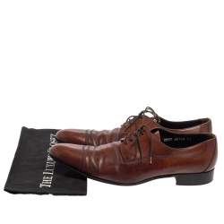 Dolce & Gabbana Brown Leather Lace Up Derby Size 45