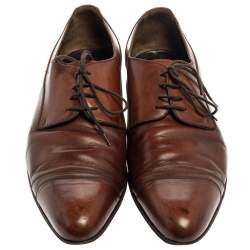 Dolce & Gabbana Brown Leather Lace Up Derby Size 45
