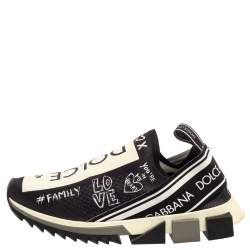 Dolce & gabbana men's white graffiti print sorrento sneaker hotsell