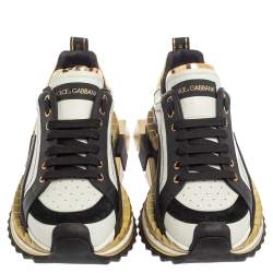 Pre Owned Dolce & Gabbana Multicolor Suede And Leather Super King Low Top Sneakers Size 43