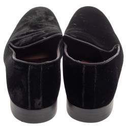 Pre Owned حذاء سليبرز دولتشي أند غابانا سموكينغ قطيفة أسود مقاس 43