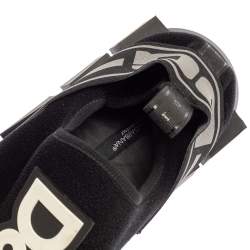 مملوكة مسبقًا Dolce & Gabbana Black Knit Fabric Sorrento Sneakers Size 42