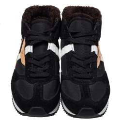 مملوكة مسبقًا حذاء رياضي دولتشي أند غابانا حافة فرو وسويدي متعدد الألوان مقاس 42.5