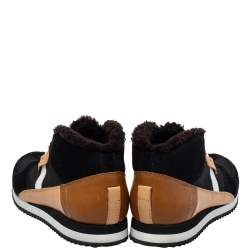 مملوكة مسبقًا حذاء رياضي دولتشي أند غابانا حافة فرو وسويدي متعدد الألوان مقاس 42.5