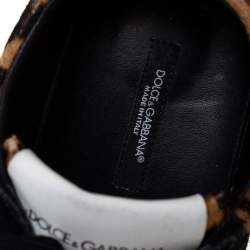 مملوكة مسبقًا Dolce & Gabbana Multicolor Suede And Calf Hair Low Top Sneakers Size 40