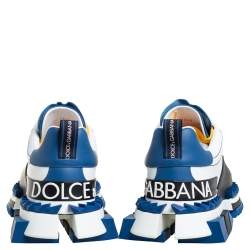 Pre Owned Dolce & Gabbana Multicolor Leather Super King Low Top Sneakers Size 43