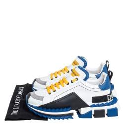 Pre Owned Dolce & Gabbana Multicolor Leather Super King Low Top Sneakers Size 43