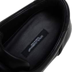 Pre Owned Dolce & Gabbana Black Leather Low Top Sneakers Size 43