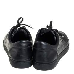 Pre Owned Dolce & Gabbana Black Leather Low Top Sneakers Size 43