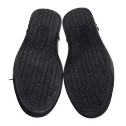 Pre Owned Dolce & Gabbana Black Leather Low Top Sneakers Size 43