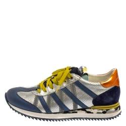 Dolce & Gabbana Multicolor Leather And Patent Leather Nigeria Sneakers Size 40