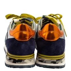 Dolce & Gabbana Multicolor Leather And Patent Leather Nigeria Sneakers Size 40