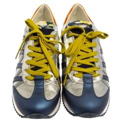 Dolce & Gabbana Multicolor Leather And Patent Leather Nigeria Sneakers Size 40
