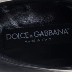 مملوكة مسبقًا حذاء ديربي دولتشي أند غابانا جلد ثنائي اللون برباط مقاس 42.5