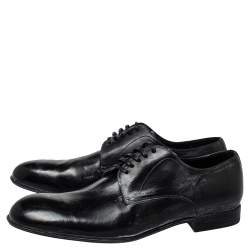 Pre Owned Dolce & Gabbana Two Tone Leather Lace Up Derby Size 42.5