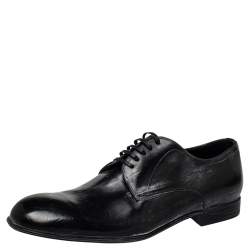 Pre Owned Dolce & Gabbana Two Tone Leather Lace Up Derby Size 42.5