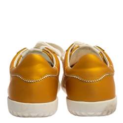 Pre Owned حذاء رياضي دولتشي أند غابانا جلد مخرم أصفر مقاس 44