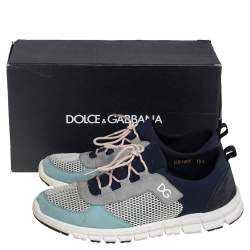 مملوكة مسبقًا حذاء رياضي دولتشي أند غابانا سويدي وشبكة برباط متعدد الألوان مقاس 44.5
