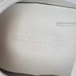 Dolce & Gabbana White Leather Low Top Sneakers Size 42.5