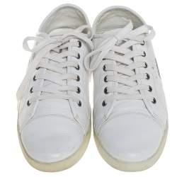 Dolce & Gabbana White Leather Low Top Sneakers Size 42.5