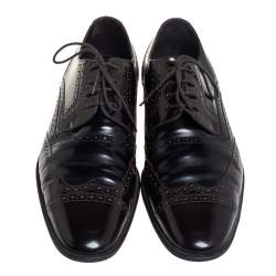 مملوكة مسبقًا Dolce & Gabbana Two Tone Brogue Leather Lace Up Derby Size 44