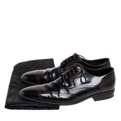 مملوكة مسبقًا Dolce & Gabbana Two Tone Brogue Leather Lace Up Derby Size 44