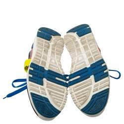 Pre Owned Dolce & Gabbana Multicolor Mesh And Leather Low Top Sneakers Size 41