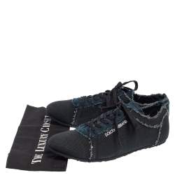 Pre Owned حذاء رياضي دولتشي أند غابانا رباط كانفاس ودنيم أزرق مقاس 43