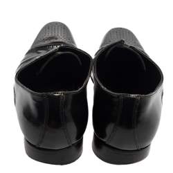 Dolce & Gabbana Black Leather Slip On Oxfords Size 41