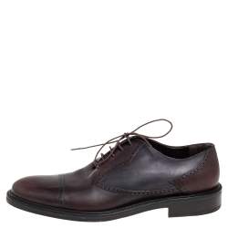 Pre Owned Dolce and Gabbana Brown Leather Oxford Size 43