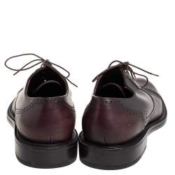 Pre Owned Dolce and Gabbana Brown Leather Oxford Size 43