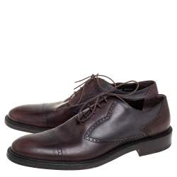 Pre Owned Dolce and Gabbana Brown Leather Oxford Size 43