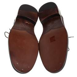 Pre Owned Dolce and Gabbana Brown Leather Oxford Size 43