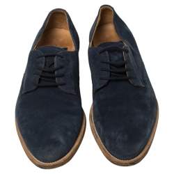 D&G Blue Suede Lace Up Oxfords Size 41.5