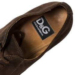 D&G Brown Suede Lace Up Oxfords Size 41