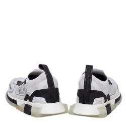 Pre Owned حذاء رياضي دولتشي آند غابانا سورينتو سليب أون قماش تريكو أبيض / أسود مقاس 45