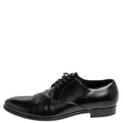 Pre Owned Dolce & Gabbana Black Leather Lace Up Derby Size 43