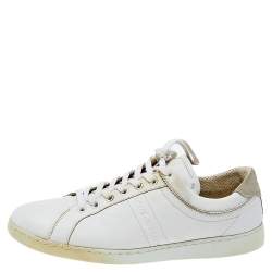 Dolce & Gabbana White Leather Low Top Sneakers Size 43