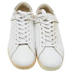 Dolce & Gabbana White Leather Low Top Sneakers Size 43