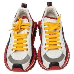 Pre Owned Dolce & Gabbana Multicolored Leather Super King Sneakers Size 42