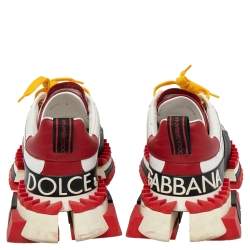 Pre Owned Dolce & Gabbana Multicolored Leather Super King Sneakers Size 42