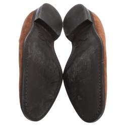Dolce & Gabbana Brown Suede Bit Slip On Loafers Size 40.5