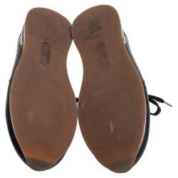 مملوكة مسبقًا حذاء رياضي دولتشي آند غابانا شبك وجلد أسود / ذهبي بعنق منخفض مقاس 45