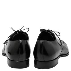 مملوكة مسبقًا Dolce & Gabbana Black Leather Lace Up Derby Size 45