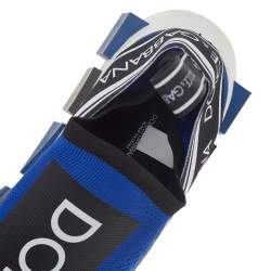 مملوكة مسبقًا Dolce & Gabbana Blue Knit Fabric Sorrento Slip On Sneakers Size 40