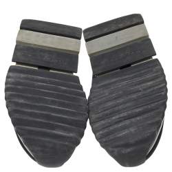 Pre Owned Dolce & Gabbana Black/White Knit Fabric Sorrento Slip On Sneakers Size 44