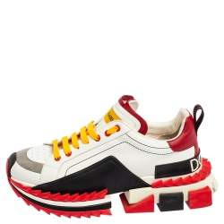 Pre Owned Dolce & Gabbana Multicolor Leather Super King Sneakers Size 43
